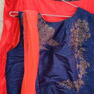 Carrot Red Lehenga