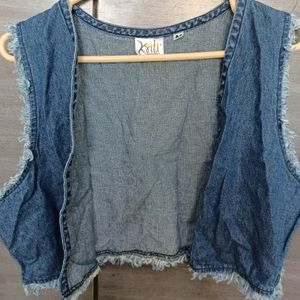 Denim Jacket/shrug M Size