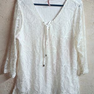 🇨🇳 MILLER'S Trendy Lace Top Layered White