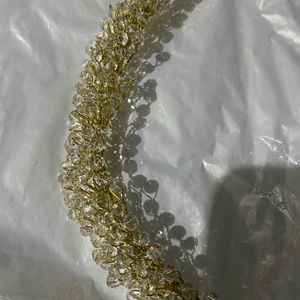 Crystal Floral Hair Accessories In Base Golden