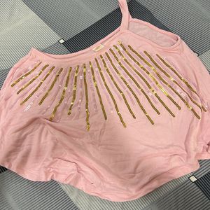 Pink Sequence Top