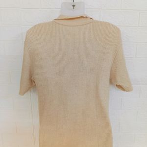 Beige Sweater Half Shirts