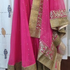 Pink Anarkali With Heavy Dupatta Suit💕for Wedding