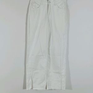 White Plain Casual Jeans (Women)