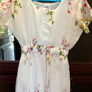 Floral Printed Dress With Free Gift