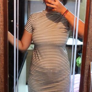 Sassy Stripped Bodycon Dress