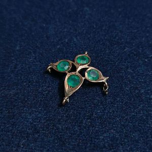 14k Antique Emerald Pendant