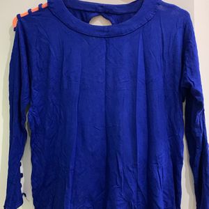 Electric Blue top with great sleeve design