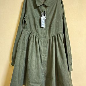 Olive Shirt Dress