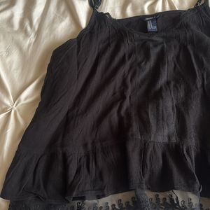 Forever 21 Sleeveless Black Crop Top