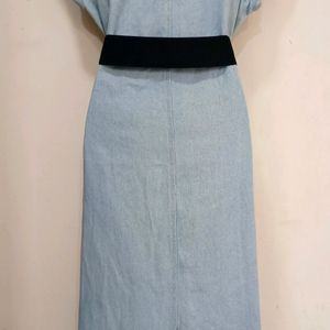 Denim Button Dress