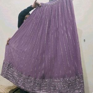 Fix Price Latest Lavender Heavy Mirror Work Lehnga