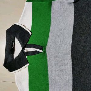 Stripes Korean Collar Sweater