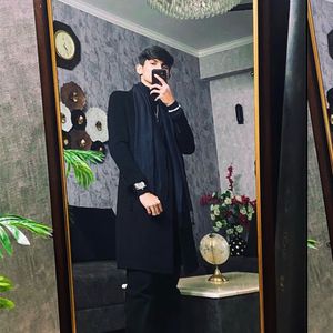 Imported Unisex Black Overcoat