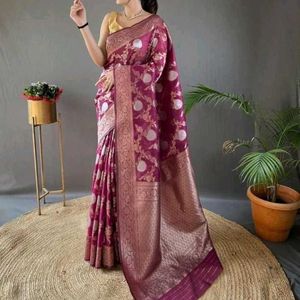 New Banarasi Soft Lichi Silk Saree