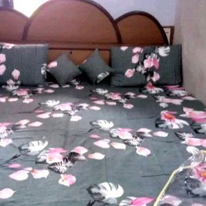 New Double Bedsheet 5 Piecess