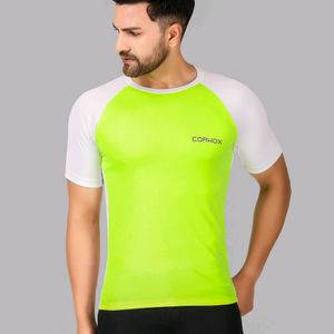 CORWOX Men's Active Neon Green Sports T-Shirt