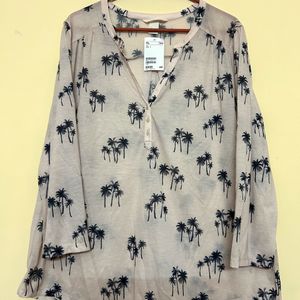 Full Sleeve top With Palm Tree Print (H&M)