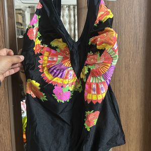 Floral Print Swimming Suit