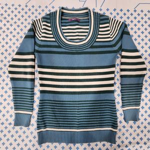 Sweater- Blue And White Stripes