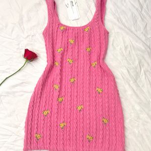 Zara Pink Knitted Dress