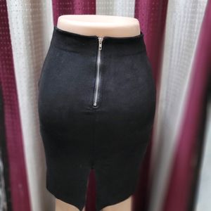 Black Suede Skirt