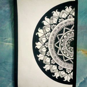 Mandala Painting For Wall (A5 Size) & Hair Claw