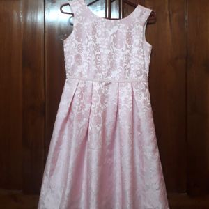 🔥Lowest Sale Price🔥Silk Pink Dress For Girls