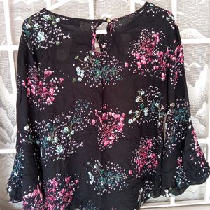 Cute Flower Printed Top