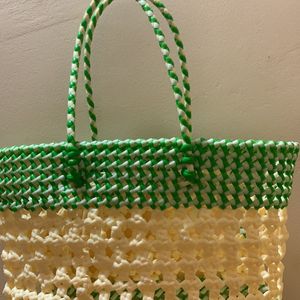 New Green With White Basket