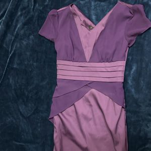 Purple Solid Dress