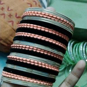 Velvet & Kaach Bangles With Kada Combo