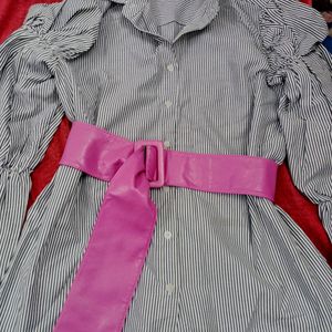 Shirt Dress With Belt