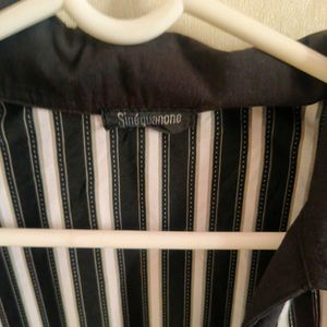 Striped Flapped Blazer Jacket