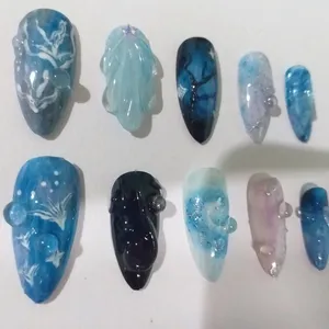 Press On Nails(Blue Lagoon🌊)