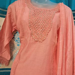 Peachy Pink.pakistani Style Set