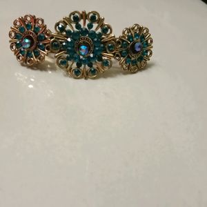 Fancy Blue Stoned Hair Clip