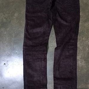 Girl's Brown Velvet Jeans