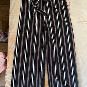 Black Palazzo With Strips