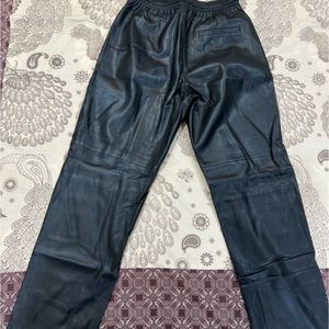 Mango Black Leather Trouser