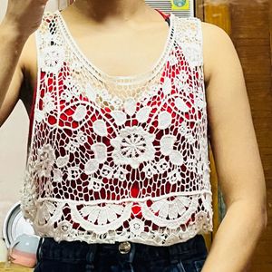 Crochet top with inner