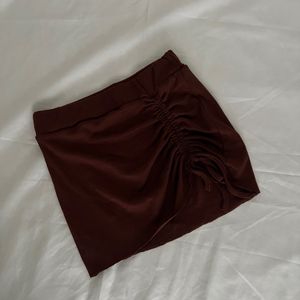 Brown Tie Up Skirt