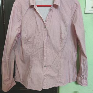 Bright Baby Pink Formal Shirt. Full Sleeve.