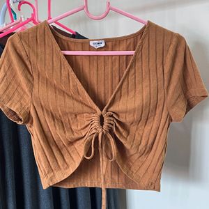 Brown Crop Top