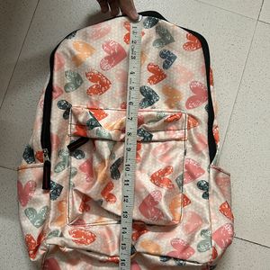 Heart Print Backpack For Girls