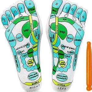 Reflexology Socks With Massage Tool New