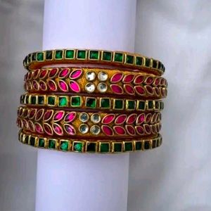 Silk Thread Bangles (Set Of 5)