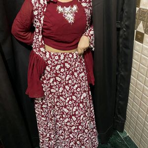 Maroon Boutique Customised 3 Piece Lehenga Set