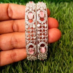 Premium A D Bangles(Pink)