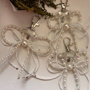 Pearl Bow Keychains